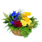 Country Garden Basket of Flowers